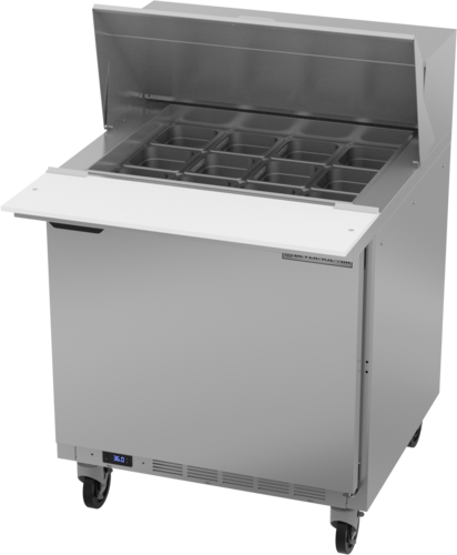 Beverage-Air SPE32HC-12M 32" 1 Door 12 Pan Mega Top Sandwich / Salad Prep Table