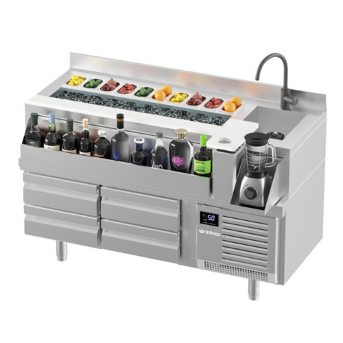 Infrico IMD-BST1600R 63" Underbar Ice Bin / Cocktail Station