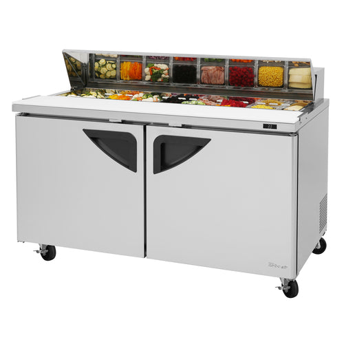 Turbo Air TST-60SD-N 60 1/4" 2 Doors 16 Pan Sandwich / Salad Prep Table