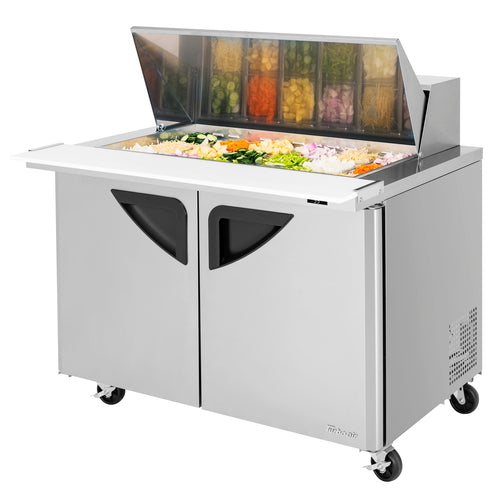 Turbo Air TST-48SD-18-N 48 1/4" 2 Doors 18 Pan Mega Top Sandwich / Salad Prep Table