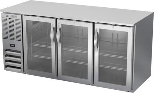Beverage-Air BB72HC-FG-S 72" Glass Door Back Bar Cooler