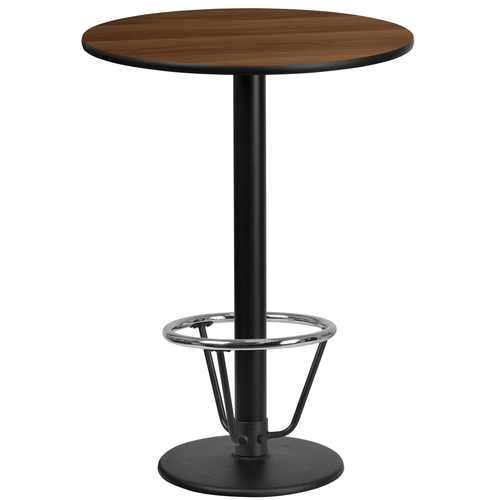 Flash Furniture XU-RD-24-WALTB-TR18B-3CFR-GG Dining Table