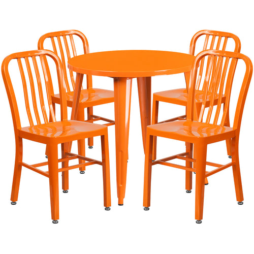 Flash Furniture CH-51090TH-4-18VRT-OR-GG Patio Dining Set
