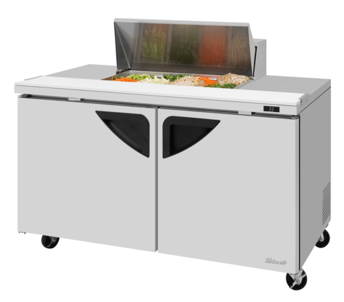 Turbo Air TST-60SD-08SM-N 60 1/4" 2 Doors 9 Pan Sandwich / Salad Prep Table