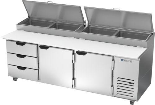 Beverage-Air DPD93HC-3 93" 2 Doors Pizza Prep Table