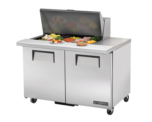 True TSSU-48-15M-B-HC 48 3/8" 2 Doors 15 Pan Mega Top Sandwich / Salad Prep Table