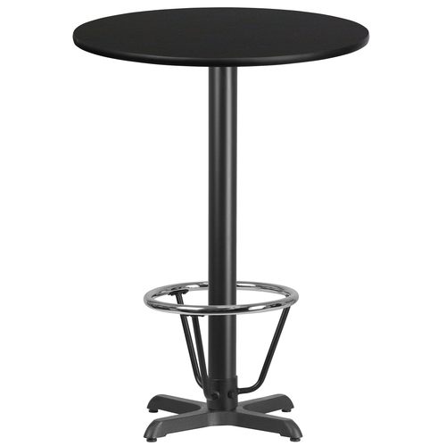 Flash Furniture XU-RD-30-BLKTB-T2222B-3CFR-GG Dining Table