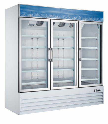 Omcan 50087 30 1/2" 3 Section Freezer Merchandiser