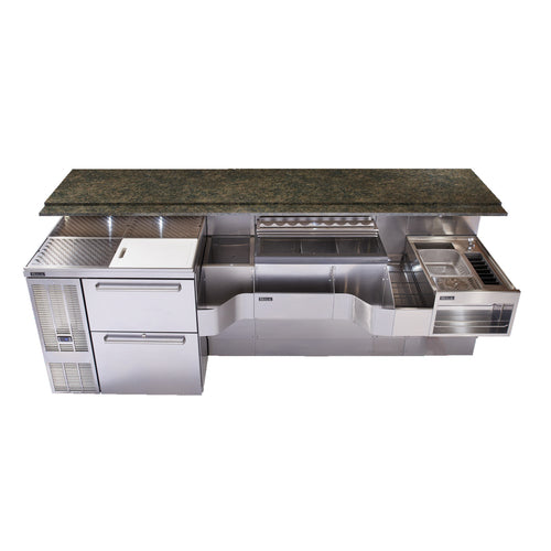 Perlick PTE68-B-WF 68" Underbar Ice Bin / Cocktail Station