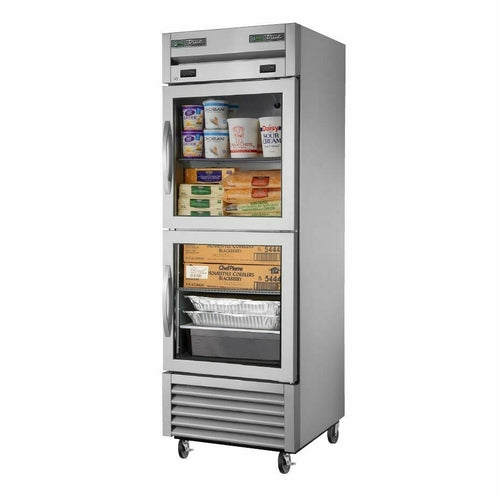 True T-23DT-G-HC~FGD01 27" 1 Section Glass Door Reach-In Refrigerator Freezer