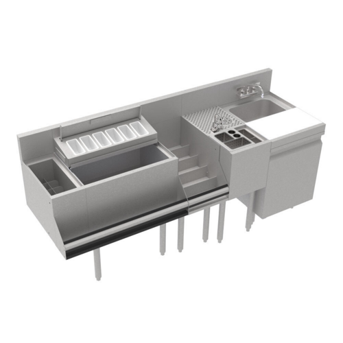 Krowne KR24-MT74-10 74" Underbar Ice Bin / Cocktail Station