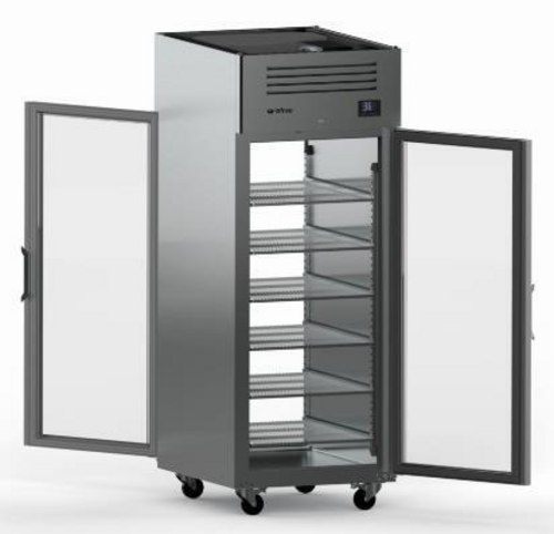 Infrico IRR-AGB701PDCR 27" Solid & Glass Door Pass-Thru Refrigerator