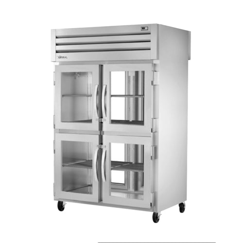 True STA2RPT-4HG-2G-HC 52 5/8" 2 Section Glass Door Pass-Thru Refrigerator