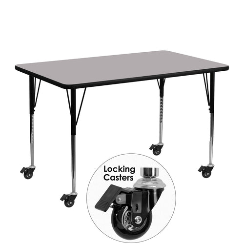Flash Furniture XU-A2448-REC-GY-T-A-CAS-GG Dining Table