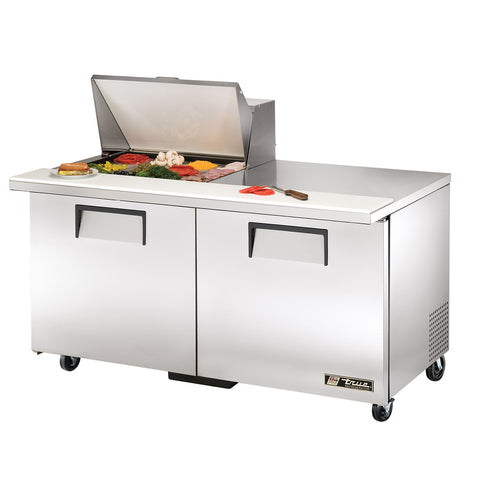 True TSSU-60-12M-B-HC 60 3/8" 2 Doors 12 Pan Mega Top Sandwich / Salad Prep Table