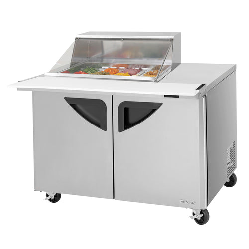 Turbo Air TST-48SD-12M-N-CL 48 3/8" 2 Doors 12 Pan Mega Top Sandwich / Salad Prep Table