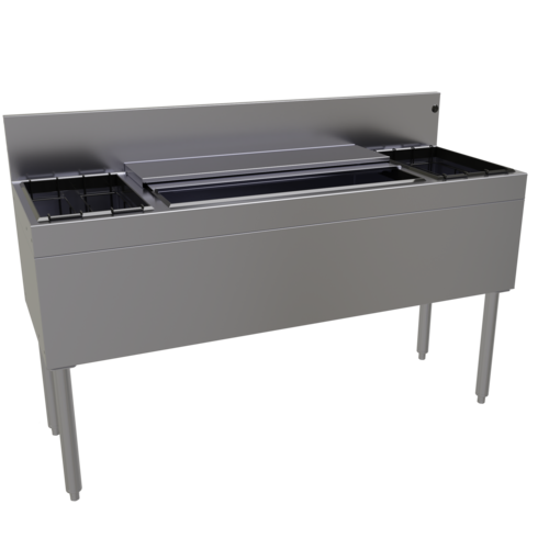 Glastender CBA-54-CP10 54" Underbar Ice Bin / Cocktail Station