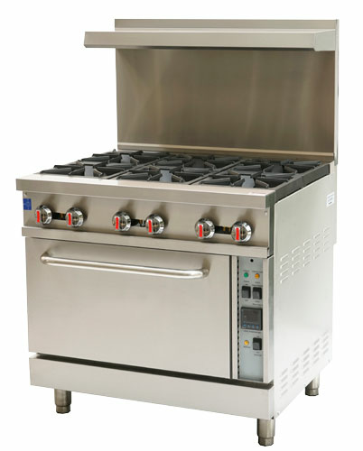 Omcan 47450 40" 6 Burner Gas Restaurant Range