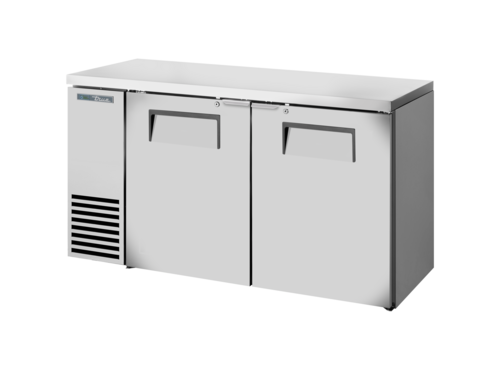 True TBB24-60-2S-Z1-SFT-S-1 60 1/8" Solid Door Back Bar Cooler