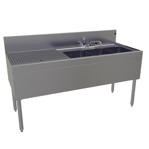 Glastender TSB-60R-S 60" Underbar Sink