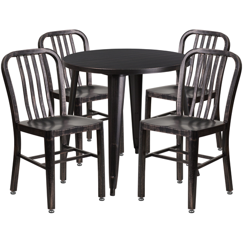 Flash Furniture CH-51090TH-4-18VRT-BQ-GG Patio Dining Set
