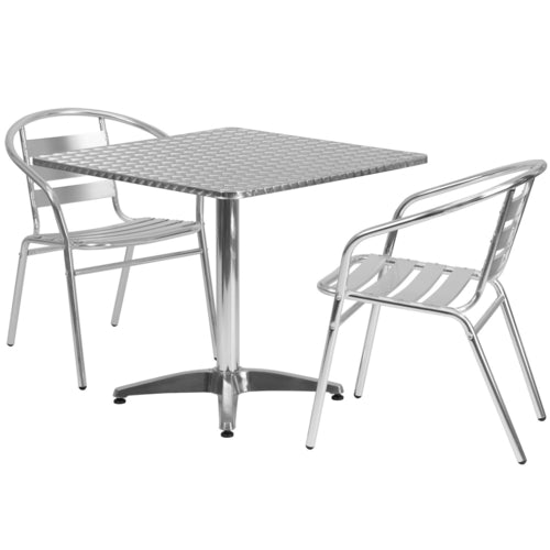 Flash Furniture TLH-ALUM-32SQ-017BCHR2-GG Patio Dining Set