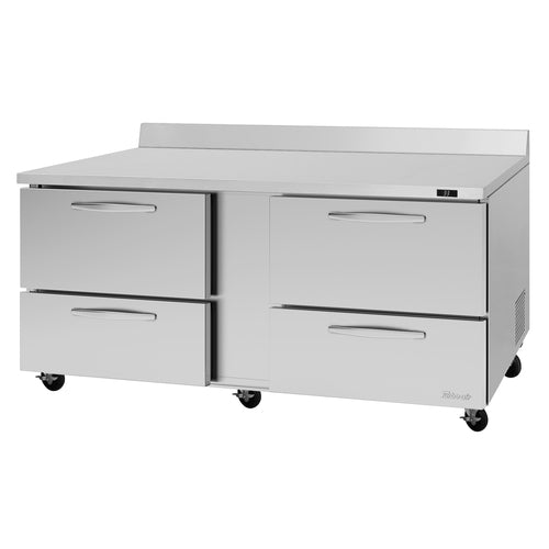 Turbo Air PWR-72-D4-N 72 5/8" 2 Doors Worktop Refrigerator