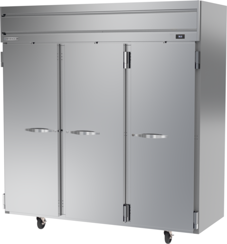 Beverage-Air HRS3HC-1S 78" 3 Section Solid Door Reach-In Refrigerator
