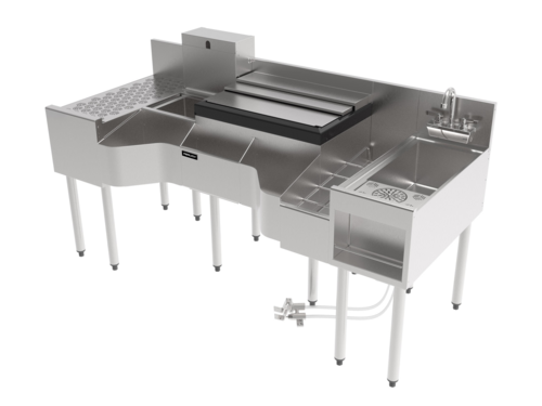 Perlick PCE68-B-6 68" Underbar Ice Bin / Cocktail Station
