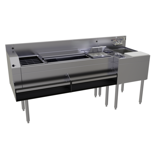 Glastender MXS72-CP10 72" Underbar Ice Bin / Cocktail Station