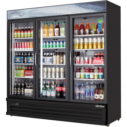 Everest EMSGR69B 72 7/8" 3 Section Refrigerated Merchandiser