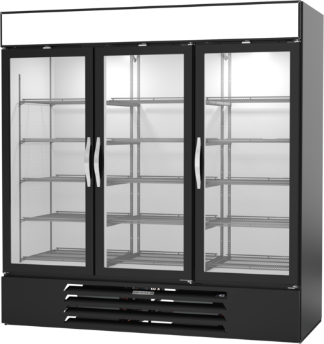 Beverage-Air MMF72HC-1-B 75" 3 Section Freezer Merchandiser