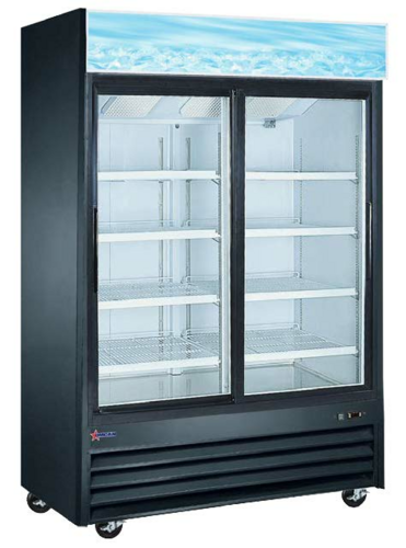 Omcan 51032 53 1/4" 2 Section Refrigerated Merchandiser