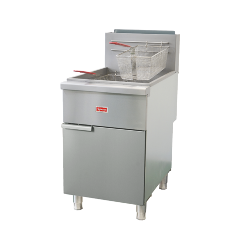 Omcan 48308 21" 40 lb Gas Floor Fryer