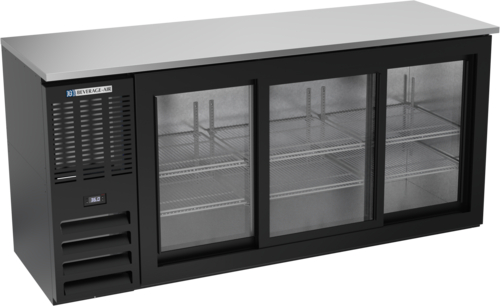 Beverage-Air BBN72HC-GS-B 72" Glass Door Back Bar Cooler