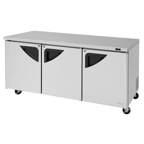 Turbo Air TUR-72SD-N 72 5/8" Solid Door Undercounter Refrigerator