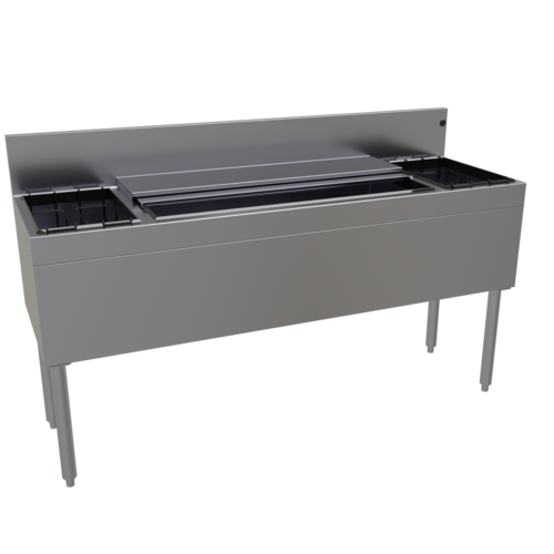 Glastender CBA-60-CP10 60" Underbar Ice Bin / Cocktail Station