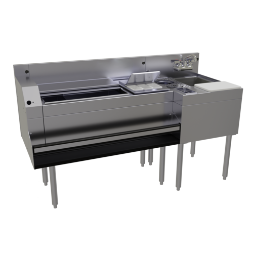 Glastender MXS60-CP10 60" Underbar Ice Bin / Cocktail Station
