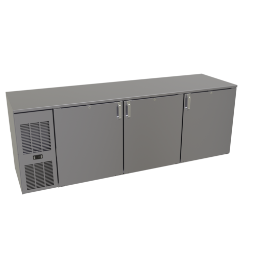 Glastender C1FL84 84" Solid Door Back Bar Cooler