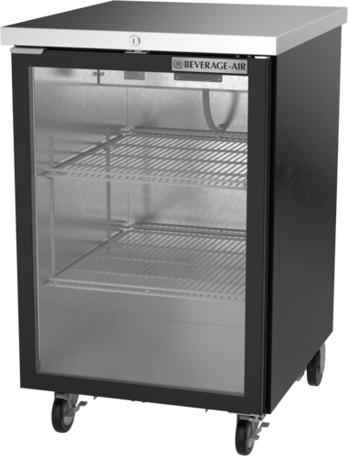 Beverage-Air BB24HC-1-G-B 24" Glass Door Back Bar Cooler
