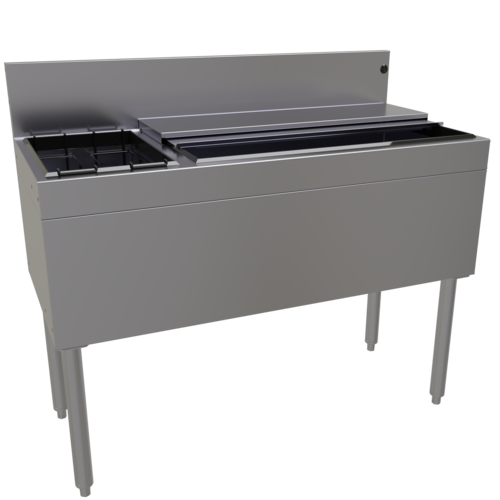 Glastender CBA-42L-CP10 42" Underbar Ice Bin / Cocktail Station