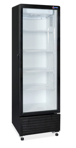 Omcan 47460 22 5/8" 1 Section Glass Door Reach-In Refrigerator