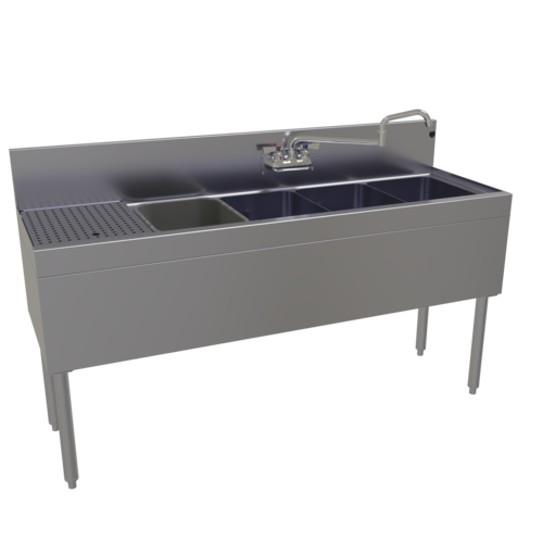 Glastender FSA-60R-S 60" Underbar Sink