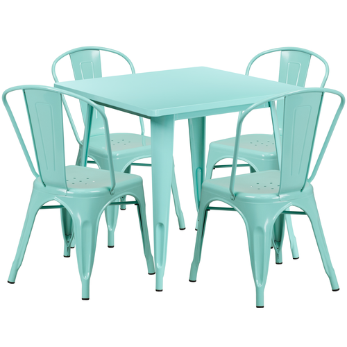 Flash Furniture ET-CT002-4-30-MINT-GG Patio Dining Set