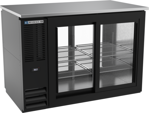 Beverage-Air BBN48HC-GS-PT-B 48" Glass Door Back Bar Cooler