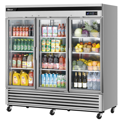 Turbo Air TSR-72GSD-N 81 7/8" 3 Section Refrigerated Merchandiser