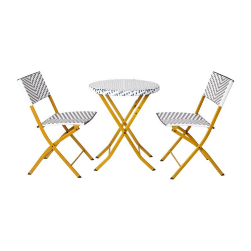 Flash Furniture FV-FWA085-NVY-WHT-GG 17 3/4" Patio Dining Set