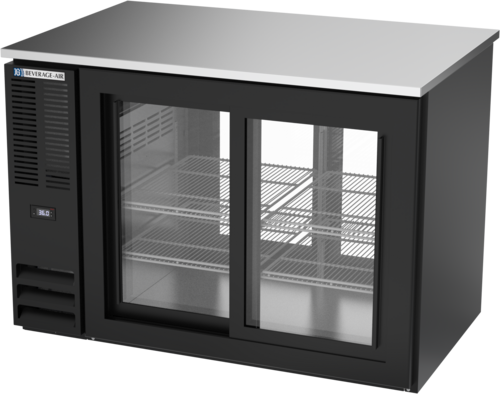 Beverage-Air BB48HC-F-GS-PT-B 48" Glass Door Back Bar Cooler