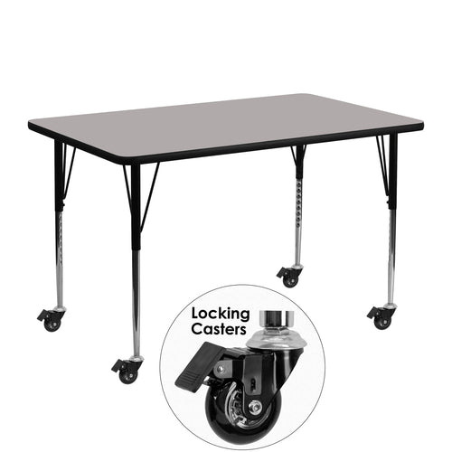 Flash Furniture XU-A2448-REC-GY-H-A-CAS-GG Dining Table