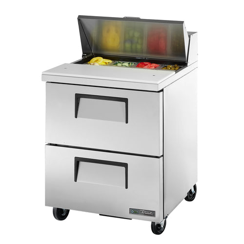 True TSSU-27-08D-2-HC 27 5/8" 2 Drawer 9 Pan Sandwich / Salad Prep Table